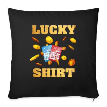 Loterie de bingo chanceux - Housse de coussin décorative 45 x 45 cm - noir - Devant