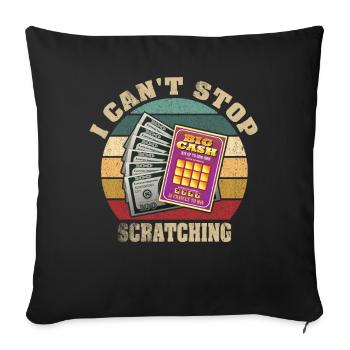 Je ne peux pas arrêter de gratter - Housse de coussin décorative 45 x 45 cm - noir - Devant