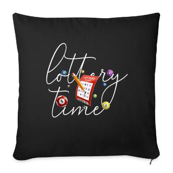 Lotterie-Bingo-Zeit - Sofakissenbezug 45 x 45 cm - Schwarz - Vorne