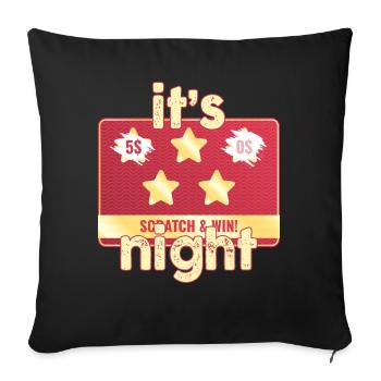 Es ist Scratch And Win Night - Sofakissenbezug 45 x 45 cm - Schwarz - Vorne