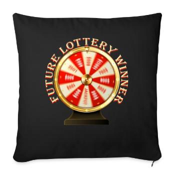 Futur gagnant de la machine de loterie - Housse de coussin décorative 45 x 45 cm - noir - Devant