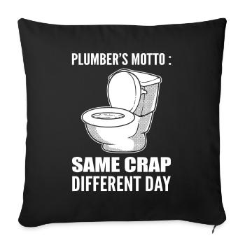 Drôle de plombier - Housse de coussin décorative 45 x 45 cm - noir - Devant