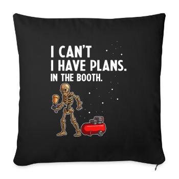 Car Painter for Car Painter for Car Detailer - Sofa pillowcase 17,3'' x 17,3'' (45 x 45 cm) - black - Front