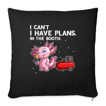 Dicton de carrossier pour les peintres automobiles - Housse de coussin décorative 45 x 45 cm - noir - Devant