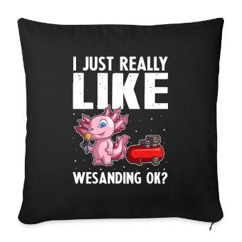 Car painter offer for coachbuilders - Sofa pillowcase 17,3'' x 17,3'' (45 x 45 cm) - black - Front