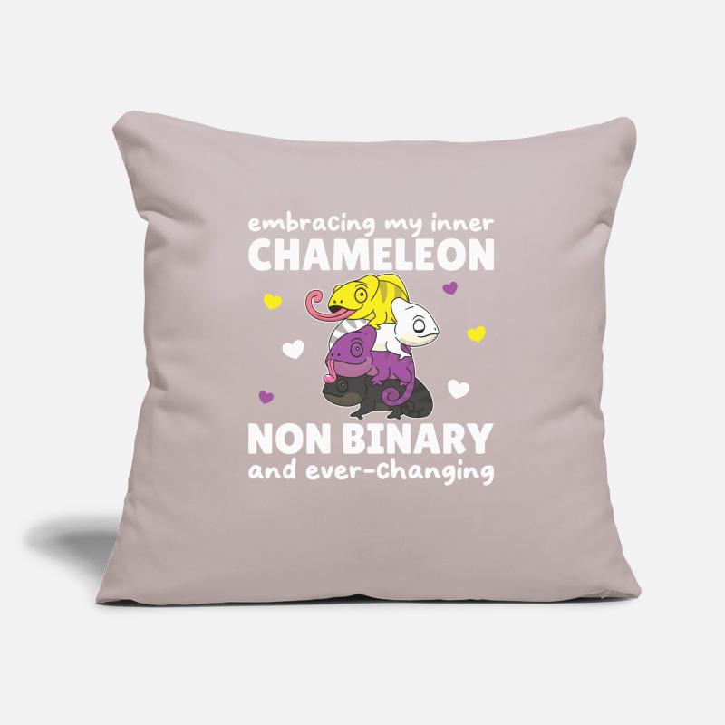Nonbinary Chameleon Flag Pride LGBTQ Non Binary Sofa pillowcase 17,3'' x 17,3'' (45 x 45 cm)