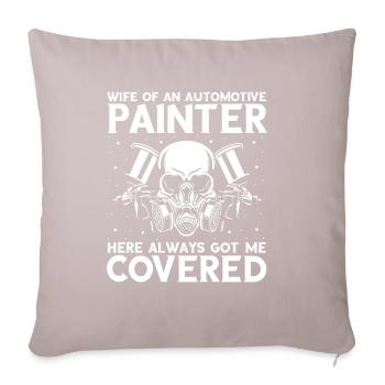 Car painter offer for coachbuilders - Sofa pillowcase 17,3'' x 17,3'' (45 x 45 cm) - light taupe - Front