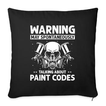 Kfz-Lackierer Angebot für Karosserietechniker - Sofakissenbezug 45 x 45 cm - Schwarz - Vorne