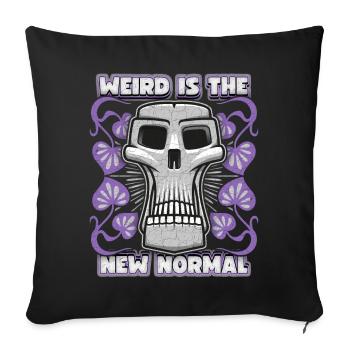 Totenkopf, Weird Skull, lustiger Spruch, Zitat - Sofakissenbezug 45 x 45 cm - Schwarz - Vorne