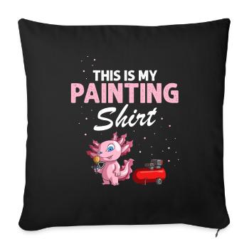 Car painter offer for coachbuilders - Sofa pillowcase 17,3'' x 17,3'' (45 x 45 cm) - black - Front