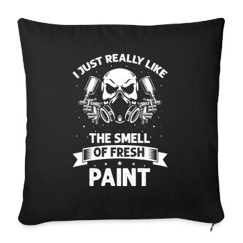 Car painter offer for coachbuilders - Sofa pillowcase 17,3'' x 17,3'' (45 x 45 cm) - black - Front