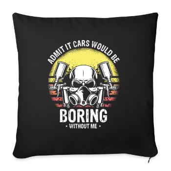 Offre Car Painter pour les carrossiers - Housse de coussin décorative 45 x 45 cm - noir - Devant