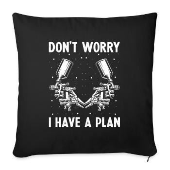 Automotive Painter Offer for Body Technicians - Sofa pillowcase 17,3'' x 17,3'' (45 x 45 cm) - black - Front