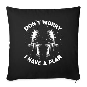 Car Painter for Car Painter for Car Detailer - Sofa pillowcase 17,3'' x 17,3'' (45 x 45 cm) - black - Front