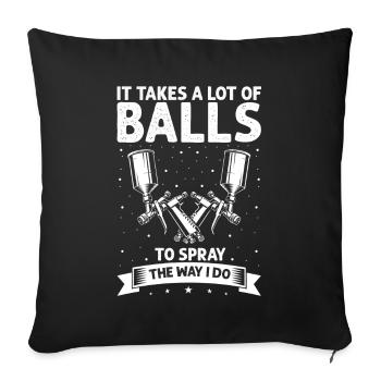 Car Painter Offer for Car Painters - Sofa pillowcase 17,3'' x 17,3'' (45 x 45 cm) - black - Front