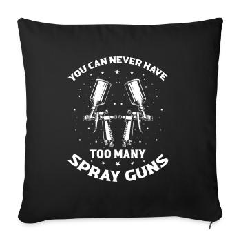 Car painter offer for coachbuilders - Sofa pillowcase 17,3'' x 17,3'' (45 x 45 cm) - black - Front