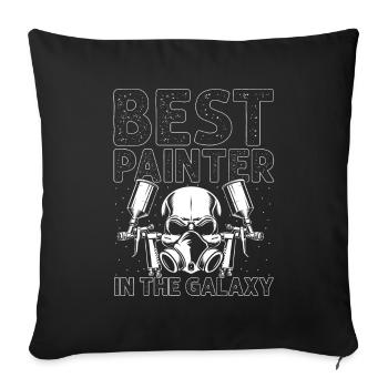 Dicton de carrossier pour les peintres automobiles - Housse de coussin décorative 45 x 45 cm - noir - Devant