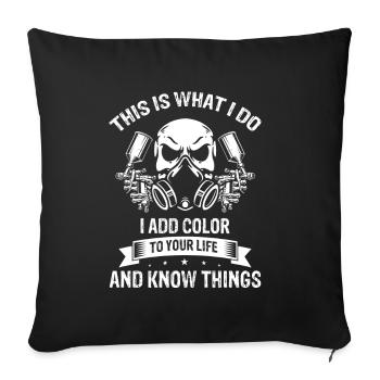 Car Painter Offer for Car Painters - Sofa pillowcase 17,3'' x 17,3'' (45 x 45 cm) - black - Front