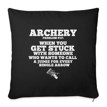 Bogenschießen Archery - Sofakissenbezug 45 x 45 cm - Schwarz - Vorne