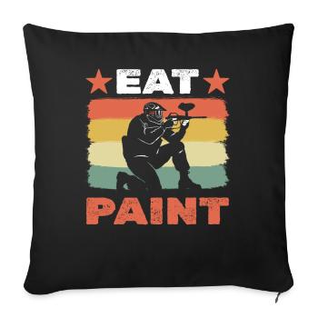 Paintball Paintball Player - Sofa pillowcase 17,3'' x 17,3'' (45 x 45 cm) - black - Front