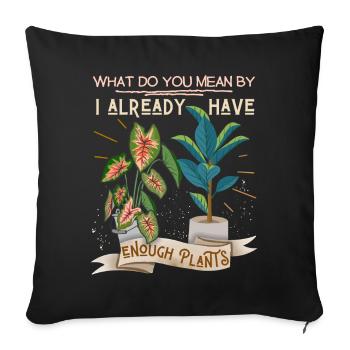 Plant-Daddy, Plant-Mommy, Plant Lover Potted Plants - Sofa pillowcase 17,3'' x 17,3'' (45 x 45 cm) - black - Front