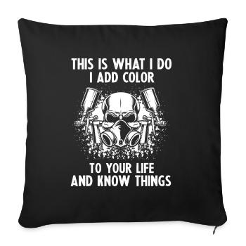 Car Painter Offer for Car Painters - Sofa pillowcase 17,3'' x 17,3'' (45 x 45 cm) - black - Front