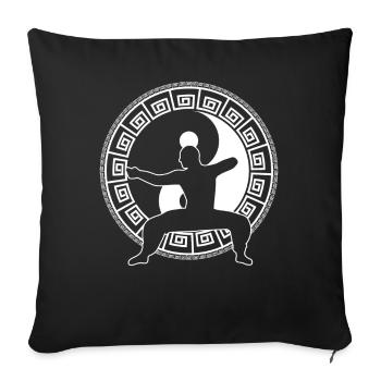 Tai Chi Kampfkunst Tai Chi Praktiker - Sofakissenbezug 45 x 45 cm - Schwarz - Vorne