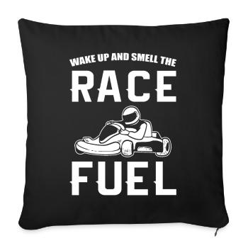 Go Kart Racing Racer - Housse de coussin décorative 45 x 45 cm - noir - Devant