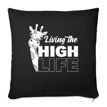 Living The High Life Veterinarians - Sofa pillowcase 17,3'' x 17,3'' (45 x 45 cm) - black - Front