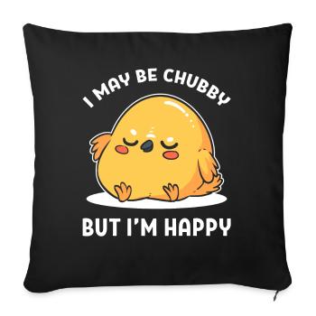 Chubby parrot conservationist - Sofa pillowcase 17,3'' x 17,3'' (45 x 45 cm) - black - Front