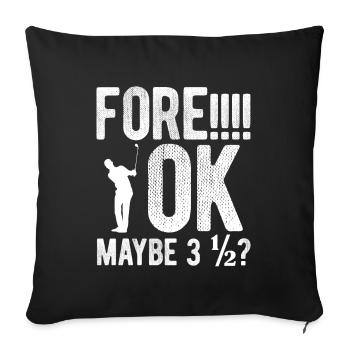 Golfplatz zum Golfen Golf - Sofakissenbezug 45 x 45 cm - Schwarz - Vorne