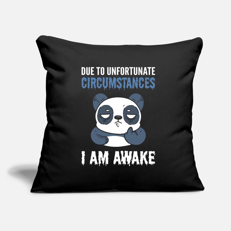 En raison de circonstances malheureuses, je suis éveillé Panda Housse de coussin décorative 45 x 45 cm