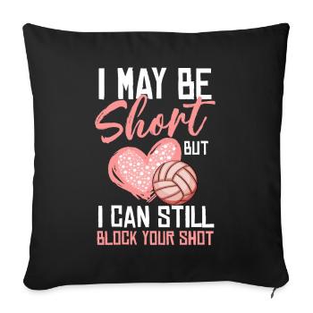 Je peux bloquer votre tir Volleyball de plage - Housse de coussin décorative 45 x 45 cm - noir - Devant