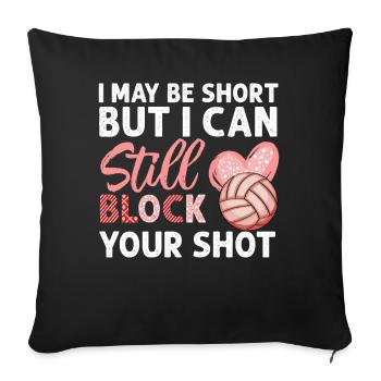 Je peux bloquer votre tir Volleyball de plage - Housse de coussin décorative 45 x 45 cm - noir - Devant