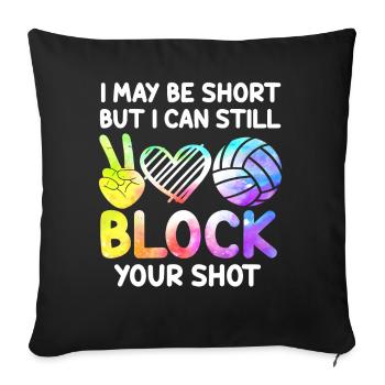 Je peux bloquer votre tir Volleyball de plage - Housse de coussin décorative 45 x 45 cm - noir - Devant
