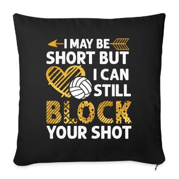 Je peux bloquer votre tir Volleyball de plage - Housse de coussin décorative 45 x 45 cm - noir - Devant