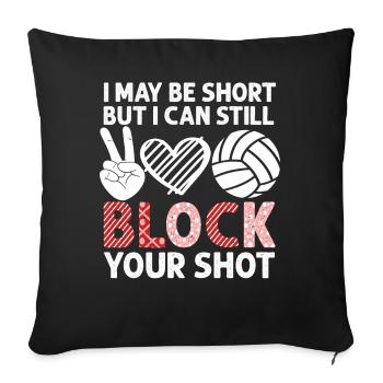 Je peux bloquer votre tir Volleyball de plage - Housse de coussin décorative 45 x 45 cm - noir - Devant
