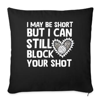 Je peux bloquer votre tir Volleyball de plage - Housse de coussin décorative 45 x 45 cm - noir - Devant