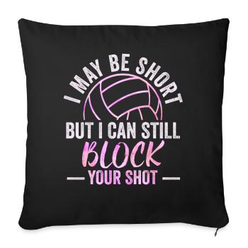 Ich kann deinen Schuss blockieren Beachvolleyball - Sofakissenbezug 45 x 45 cm - Schwarz - Vorne
