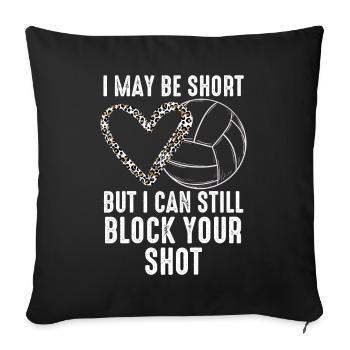 Je peux bloquer votre tir Volleyball de plage - Housse de coussin décorative 45 x 45 cm - noir - Devant