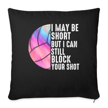Ich kann deinen Schuss blockieren Beachvolleyball - Sofakissenbezug 45 x 45 cm - Schwarz - Vorne