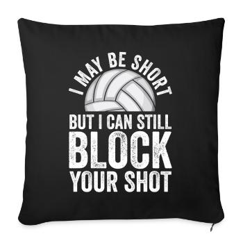 Je peux bloquer votre tir Volleyball de plage - Housse de coussin décorative 45 x 45 cm - noir - Devant