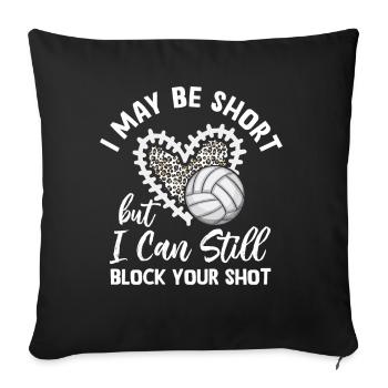 Ich kann deinen Schuss blockieren Beachvolleyball - Sofakissenbezug 45 x 45 cm - Schwarz - Vorne