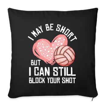 Ich kann deinen Schuss blockieren Beachvolleyball - Sofakissenbezug 45 x 45 cm - Schwarz - Vorne