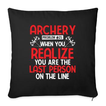 Bogenschießen Archery - Sofakissenbezug 45 x 45 cm - Schwarz - Vorne