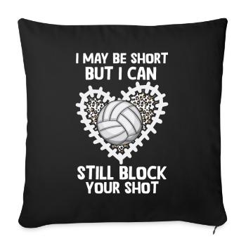 Ich kann deinen Schuss blockieren Beachvolleyball - Sofakissenbezug 45 x 45 cm - Schwarz - Vorne