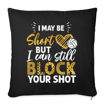 Je peux bloquer votre tir Volleyball de plage - Housse de coussin décorative 45 x 45 cm - noir - Devant