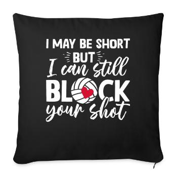 Ich kann deinen Schuss blocken Beachvolleyball - Sofakissenbezug 45 x 45 cm - Schwarz - Vorne