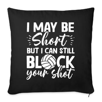 Je peux bloquer votre tir Volleyball de plage - Housse de coussin décorative 45 x 45 cm - noir - Devant