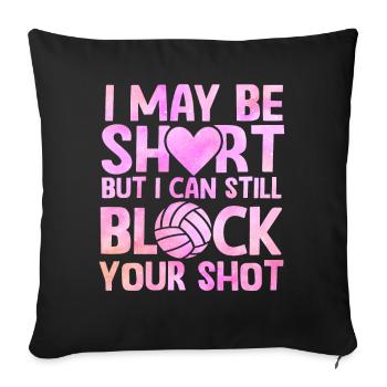Je peux bloquer votre tir Volleyball de plage - Housse de coussin décorative 45 x 45 cm - noir - Devant